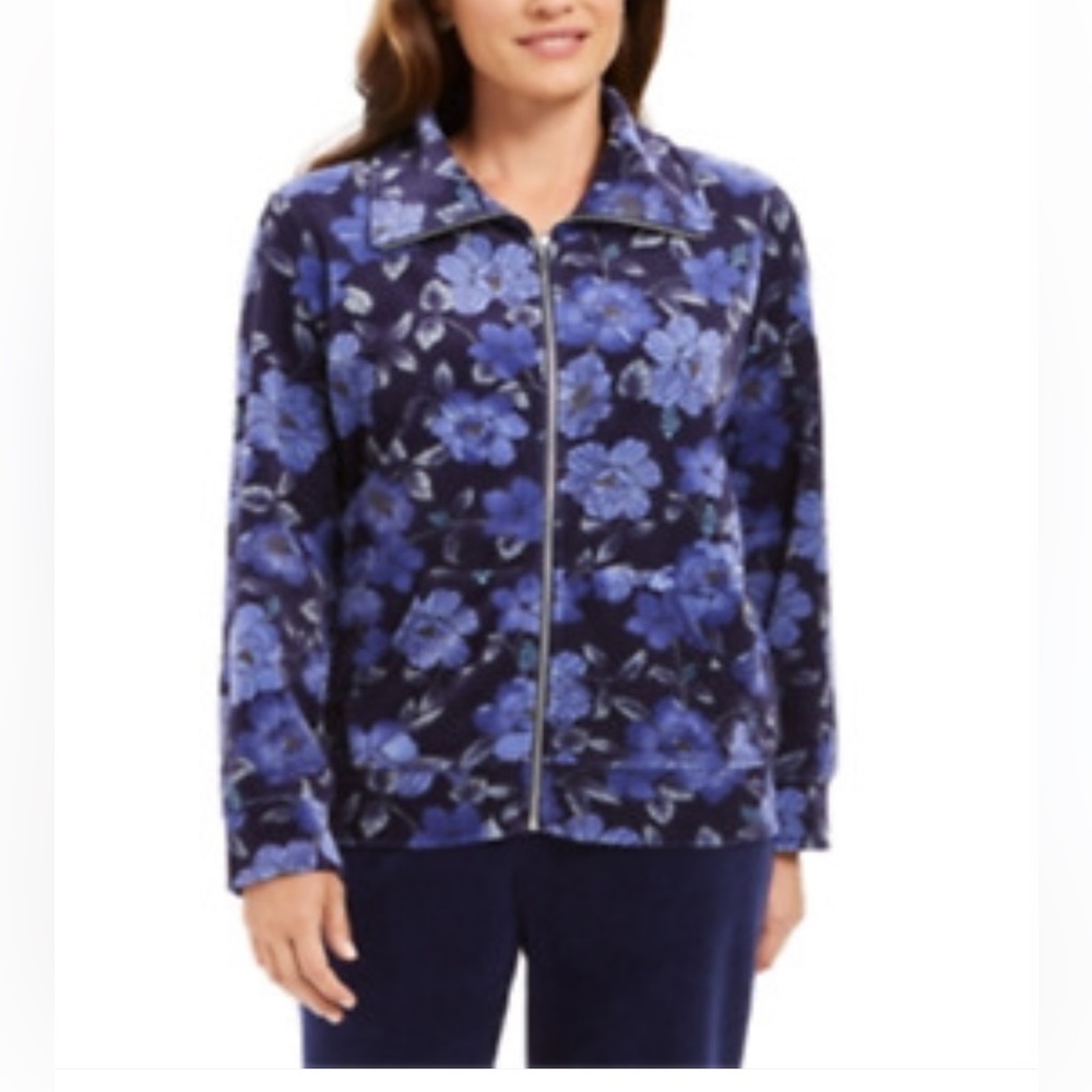 Croft & Barrow Navy Blue Full Zip Jacket. Size M P (879)‎
